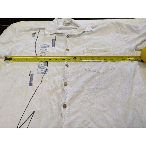 Expressions By Leslie Women's Art Wear 100% Cotton Short Sleeve Button Down Top - Picture 11 of 12